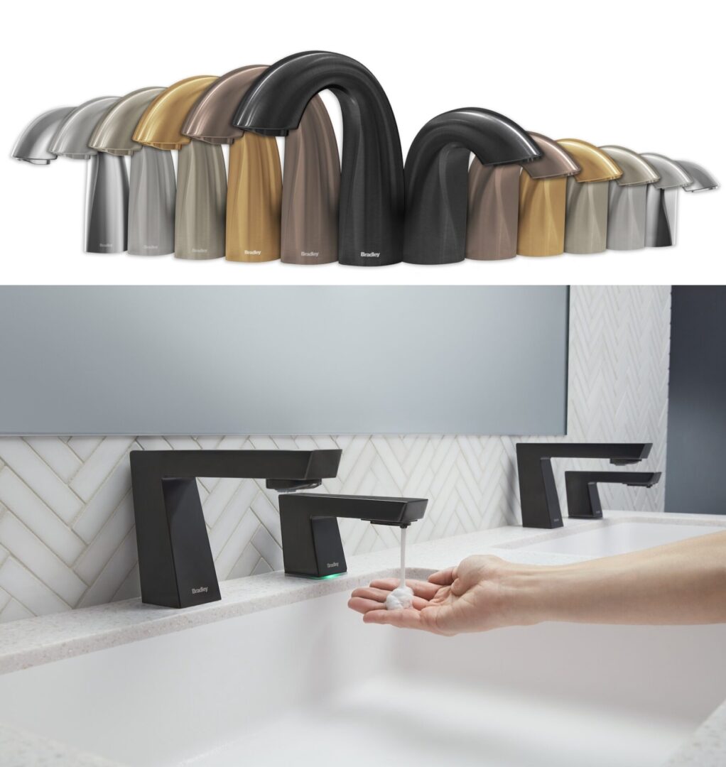 Modern taps in different colors